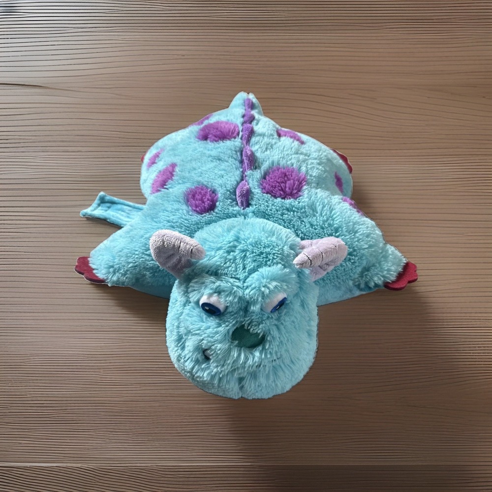 Sully Pillow Pet Plush Monsters Inc Disney Parks Blue Stuffed Animal 20"